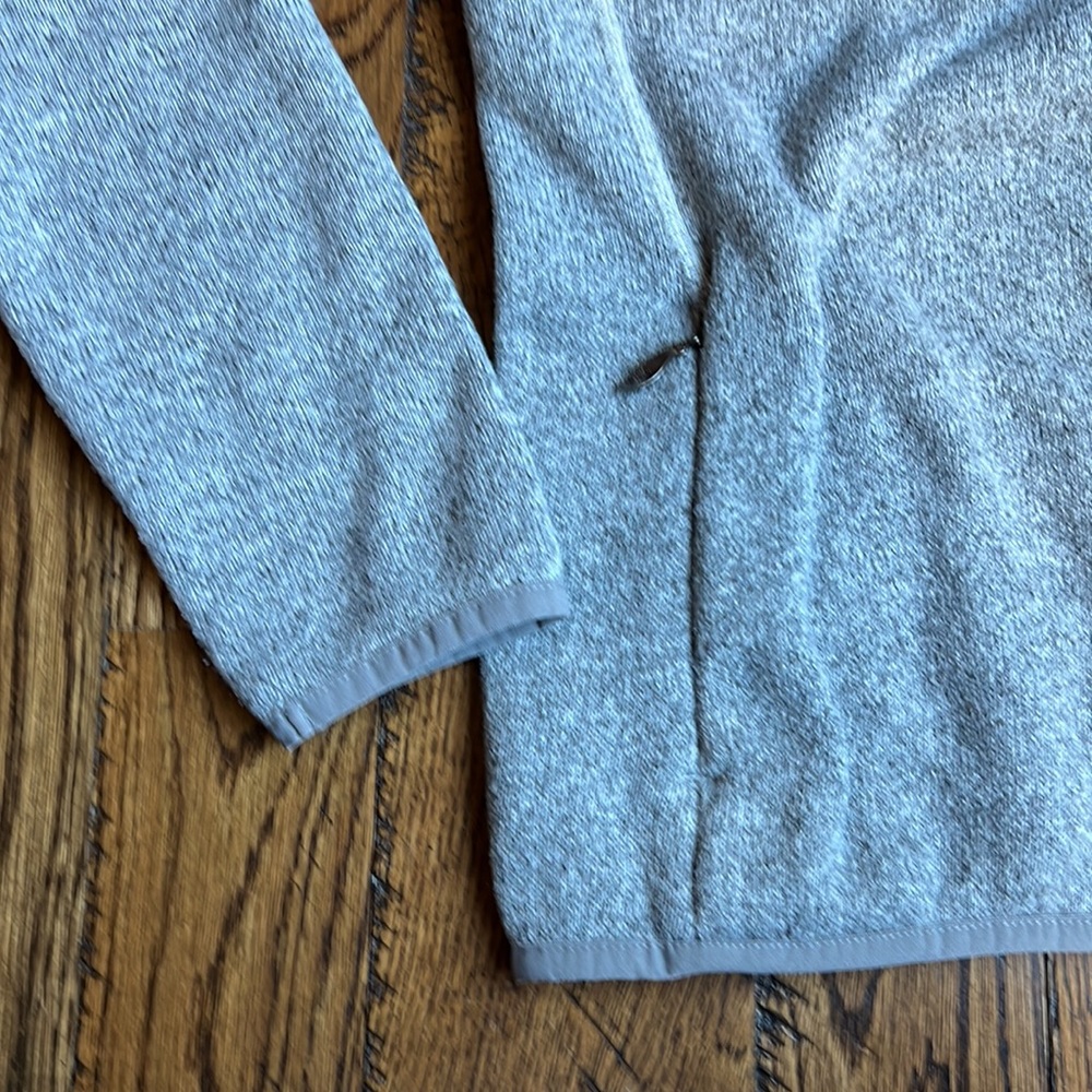 Gray The North Face hooded sweater, pull over. Size Medium. - Picture 3 of 5